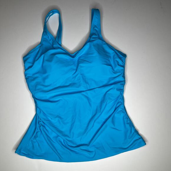 Two Piece Turquoise Tankini Swimsuit New L - Picture 2 of 9